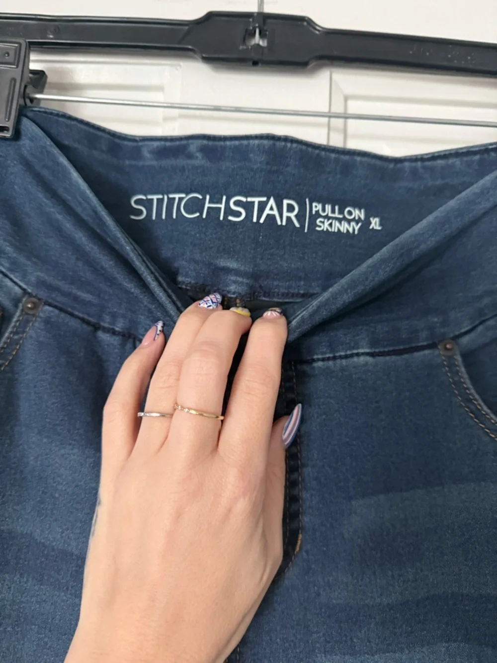 Midnight Blue Women's Stretch Jeggings - Pull-On Comfort - Picture 3 of 3